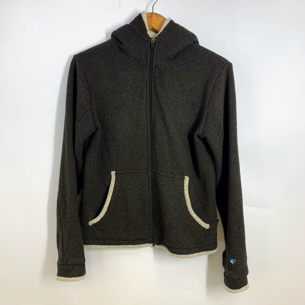 KUHL Women's Dark Brown Fleece Lined Hooded Zip Up Jacket Size M‎
